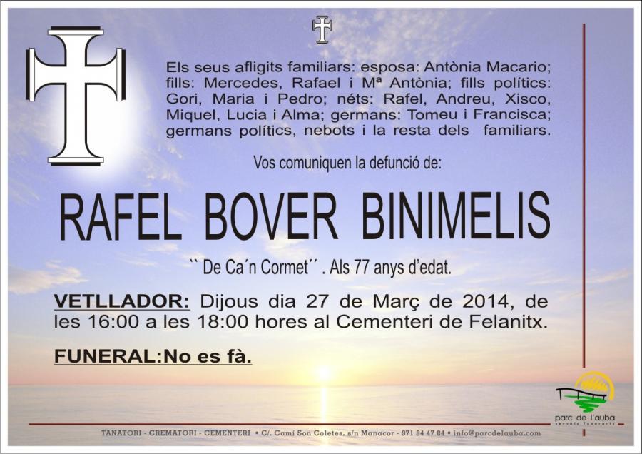 RAFEL BOVER BINIMELIS