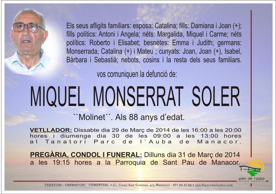 MIQUEL MONSERRAT SOLER
