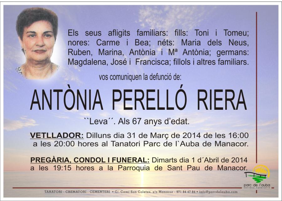 ANTÃ'NIA PERELLÓ RIERA