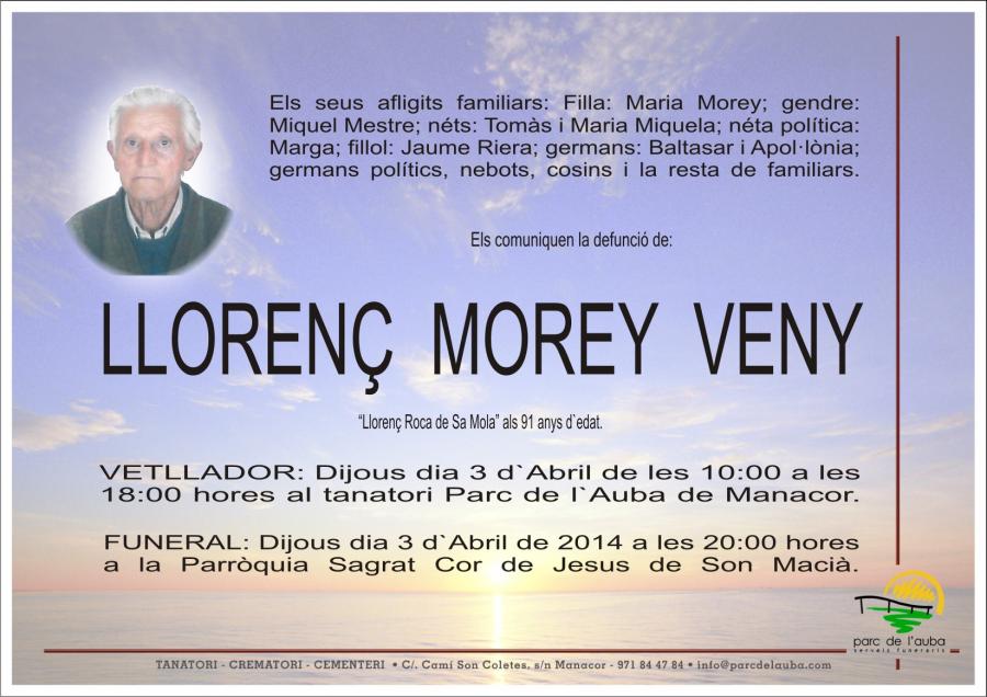 LLORENÇ MOREY VENY