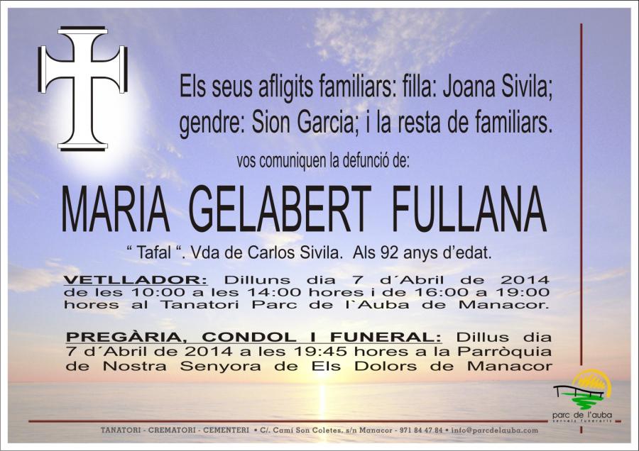 MARIA GELABERT FULLANA