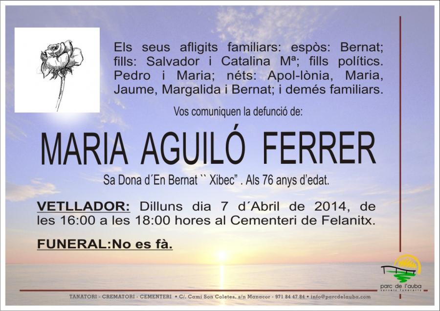 MARIA AGUILÓ FERRER