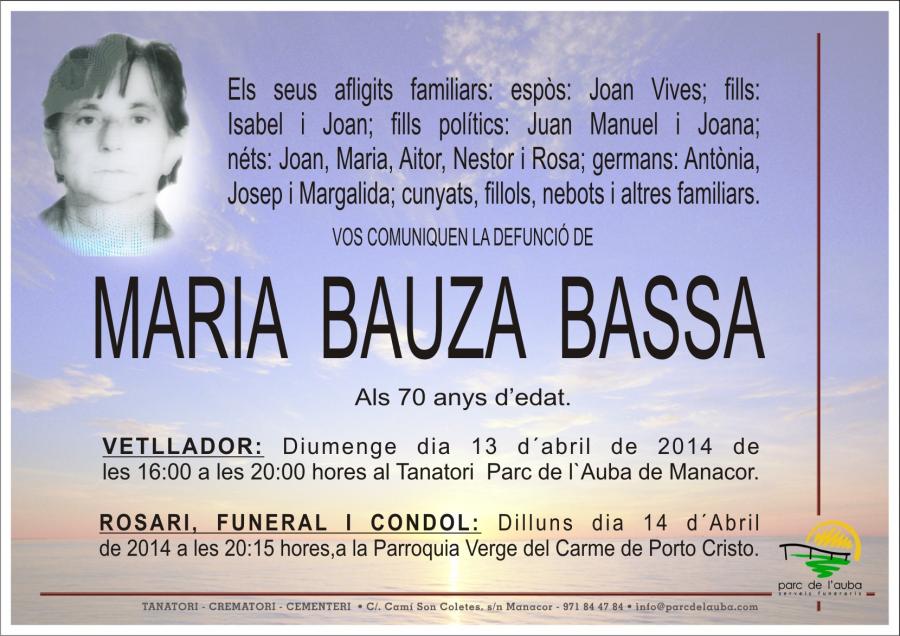 MARIA BAUZA BASSA