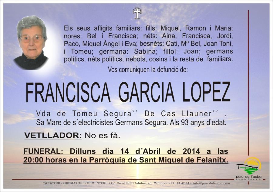 FRANCISCA GARCIA LOPEZ