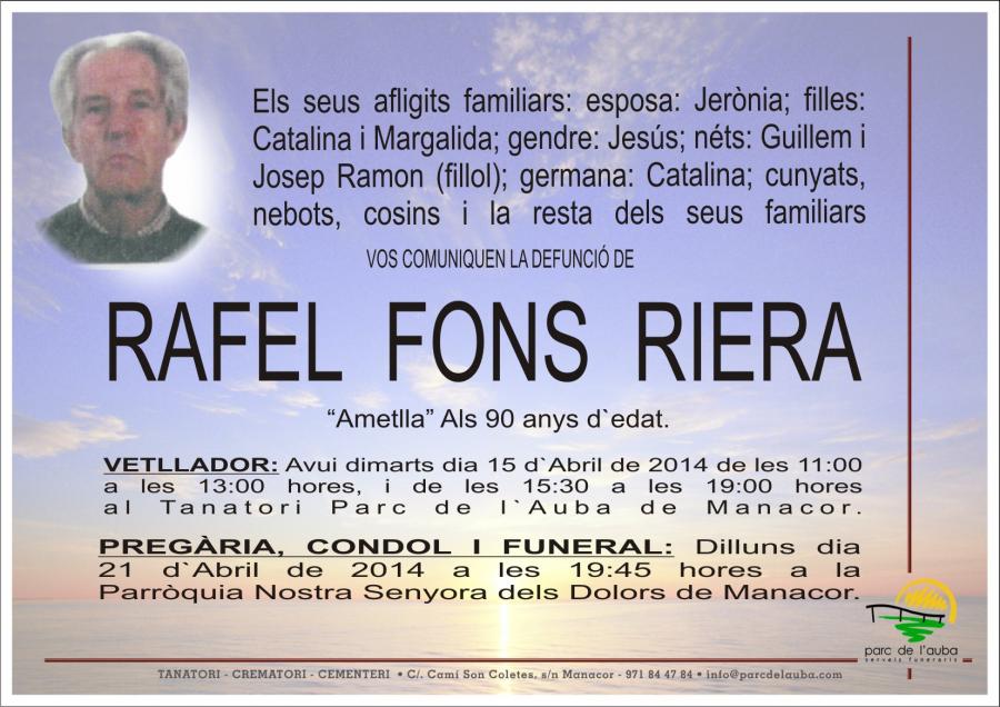 RAFEL FONS RIERA