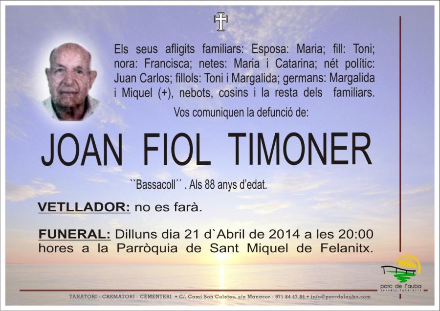 JOAN  FIOL TIMONER