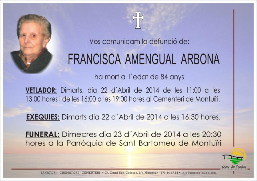 FRANCISCA AMENGUAL ARBONA