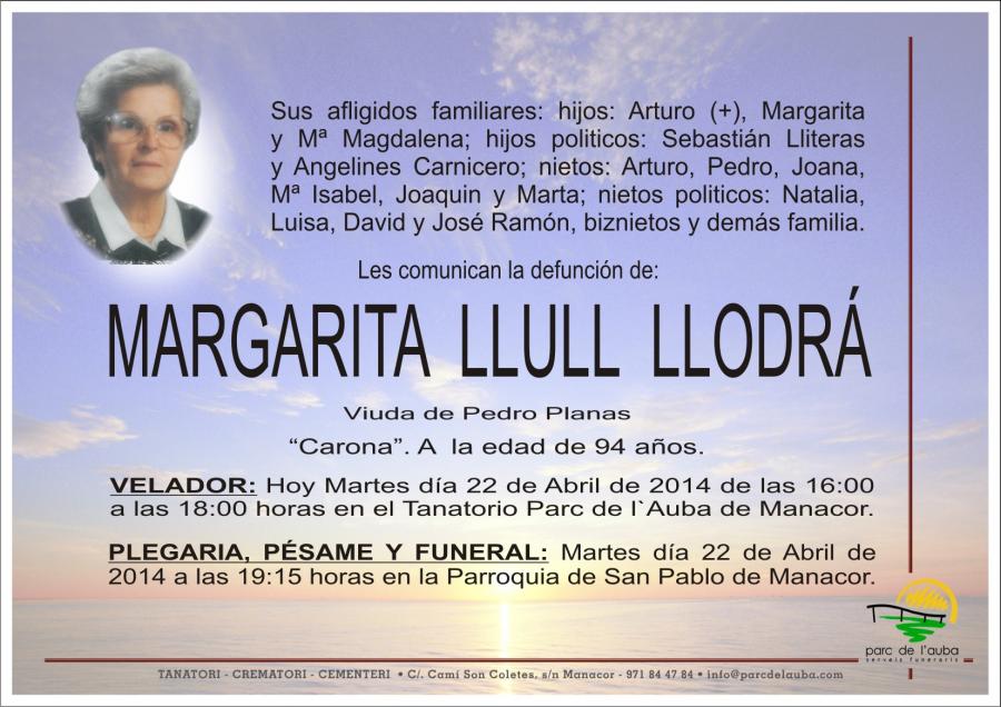 MARGARITA LLULL LLODRÁ