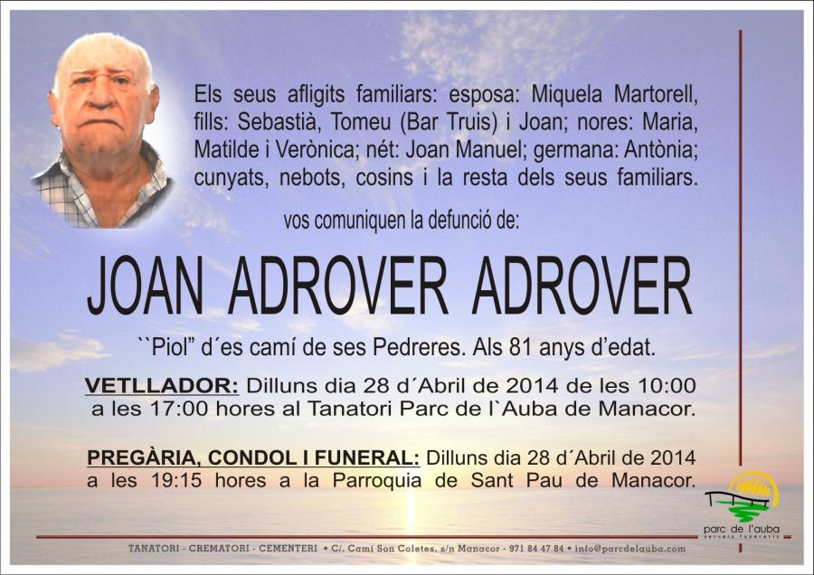 JOAN ADROVER ADROVER