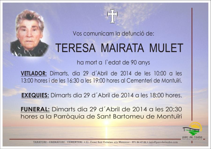 TERESA MAIRATA MULET