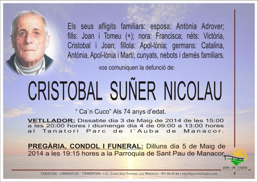 CRISTOBAL SUÑER NICOLAU