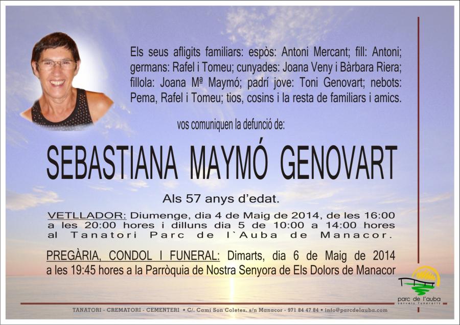 SEBASTIANA MAYMÓ GENOVART