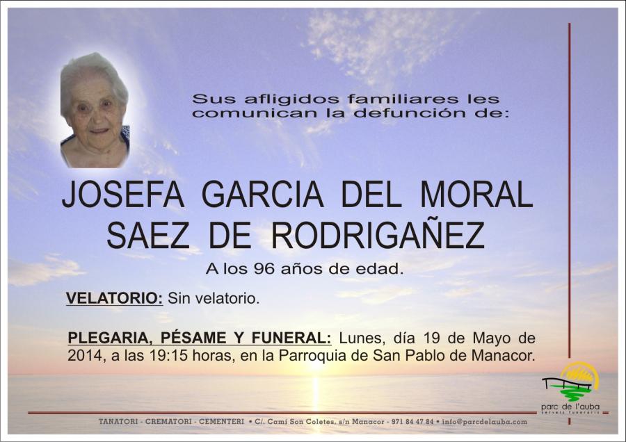 JOSEFA GARCIA DEL MORAL SAEZ DE RODRIGAÑEZ