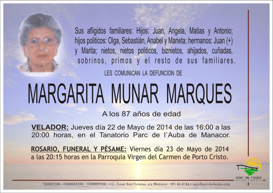 MARGARITA MUNAR MARQUES