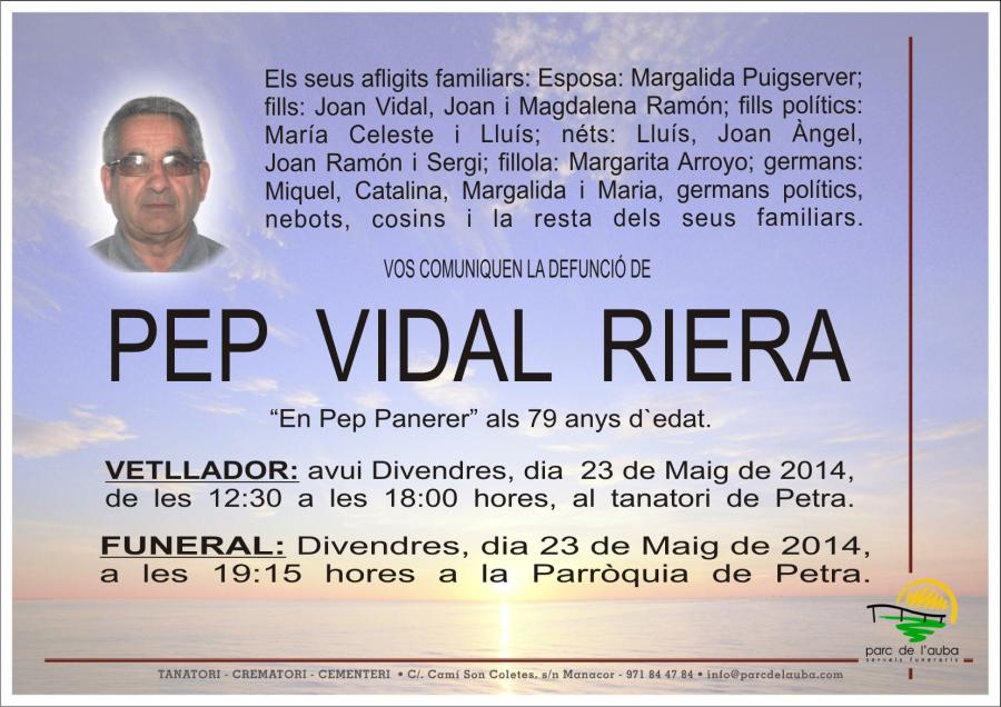 PEP VIDAL  RIERA