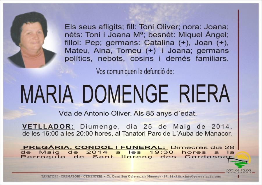 MARIA DOMENGE RIERA