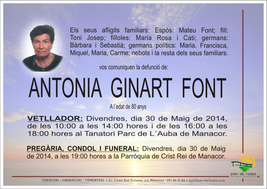 ANTONIA GINART FONT