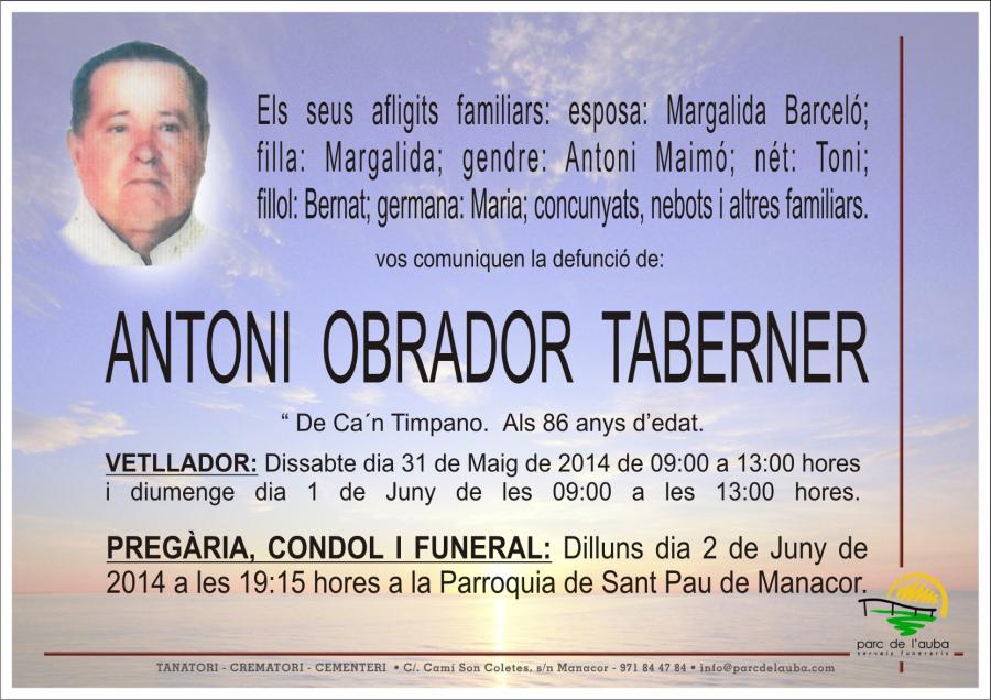 ANTONI OBRADOR TABERNER