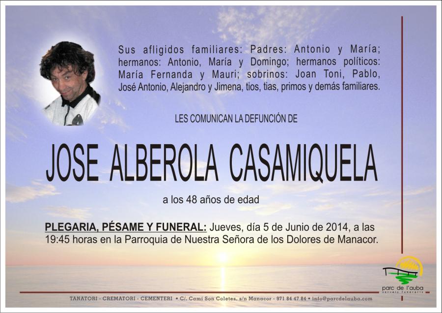 JOSE ALBEROLA CASAMIQUELA