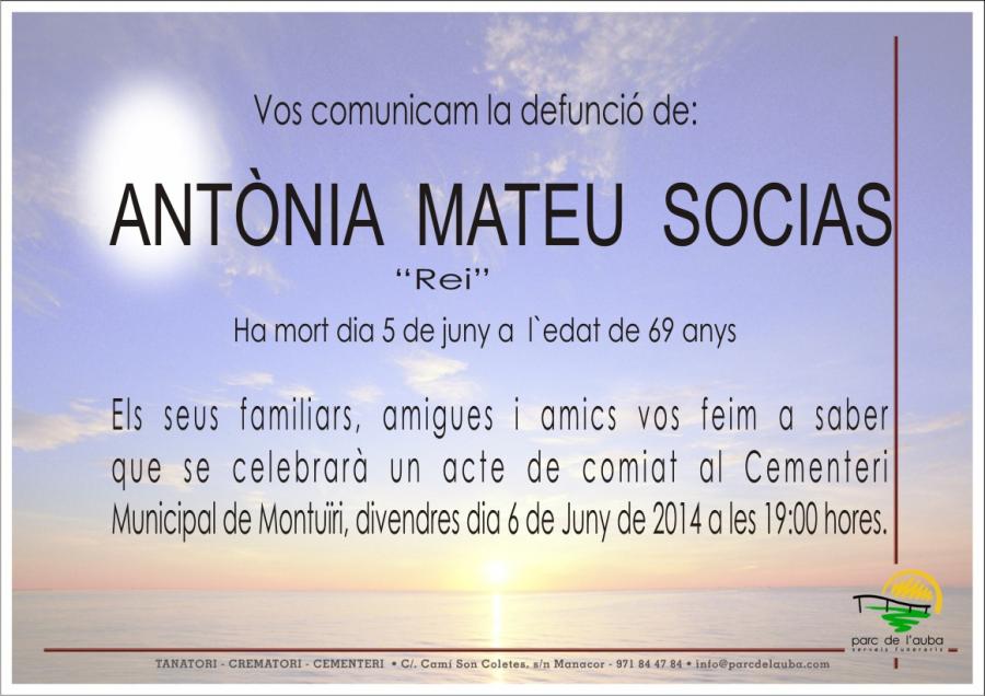 ANTÃ'NIA MATEU SOCIAS