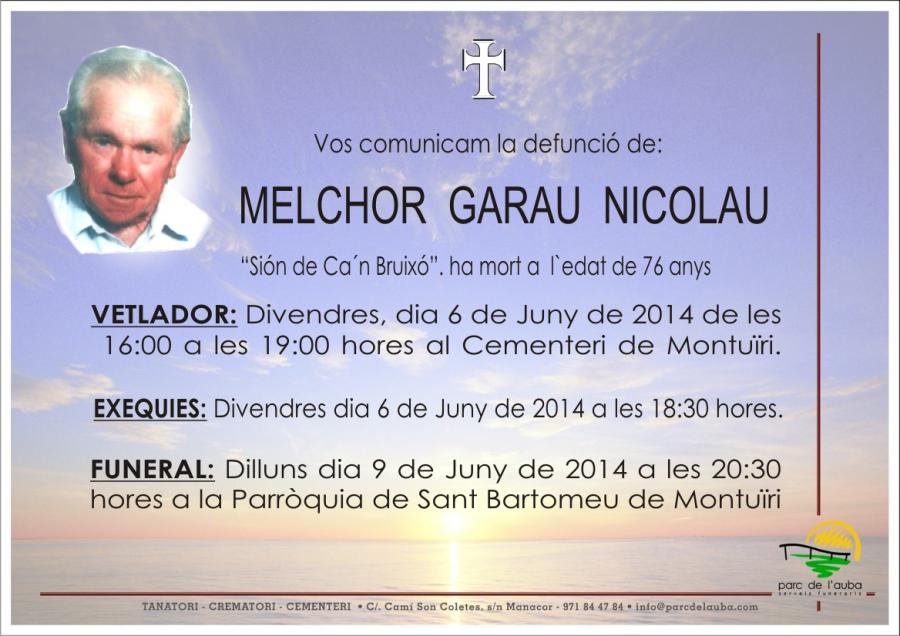 MELCHOR GARAU NICOLAU