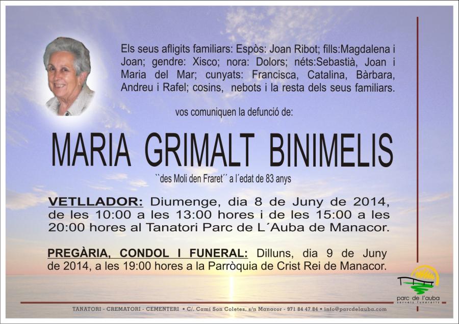 MARIA GRIMALT BINIMELIS