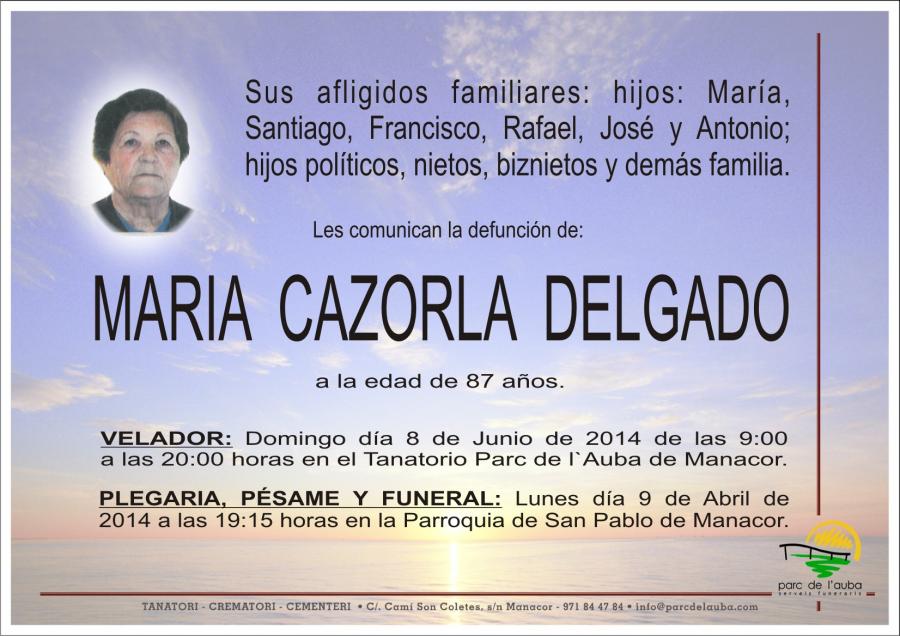 MARIA CAZORLA DELGADO
