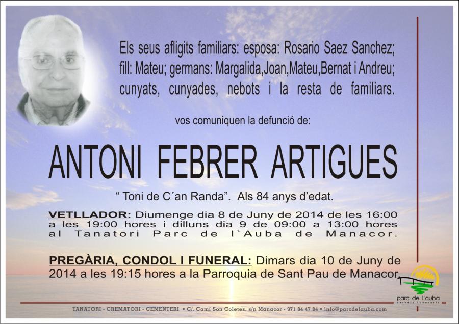 ANTONI FEBRER ARTIGUES