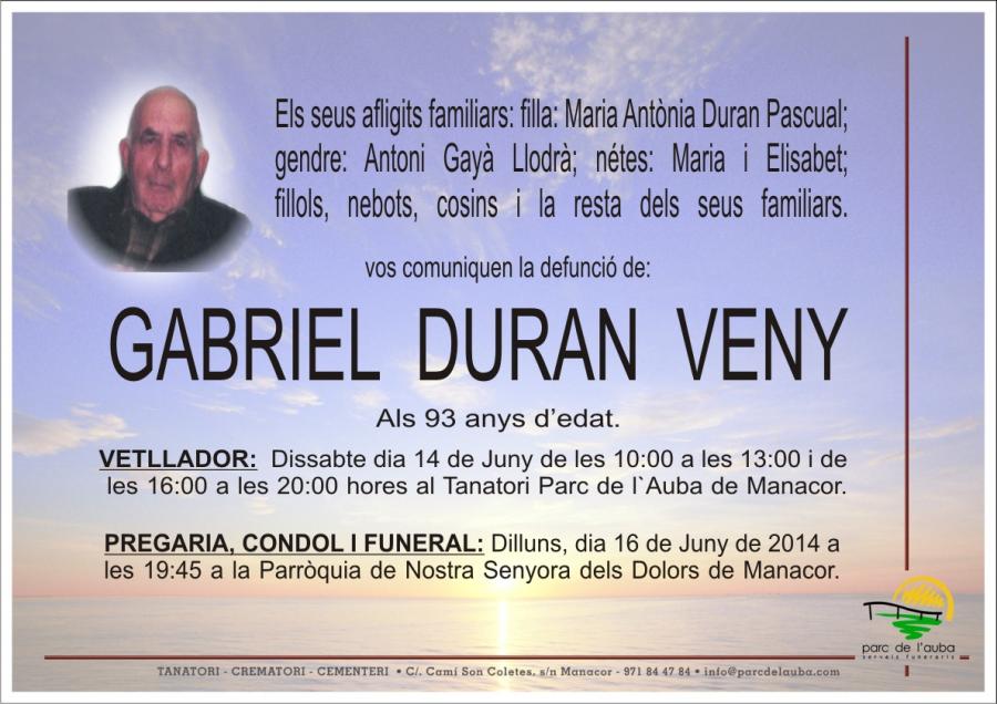 GABRIEL DURAN VENY