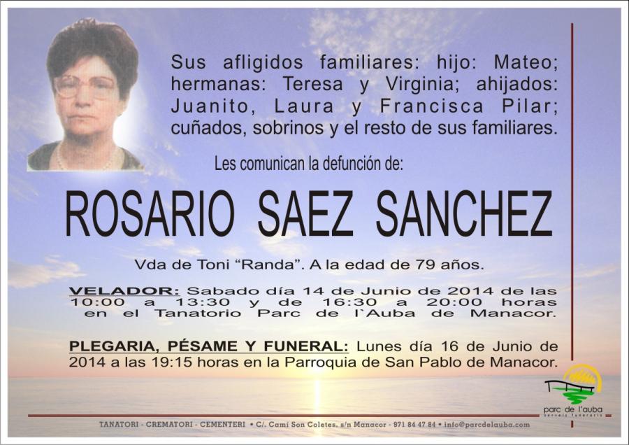 ROSARIO SAEZ SANCHEZ