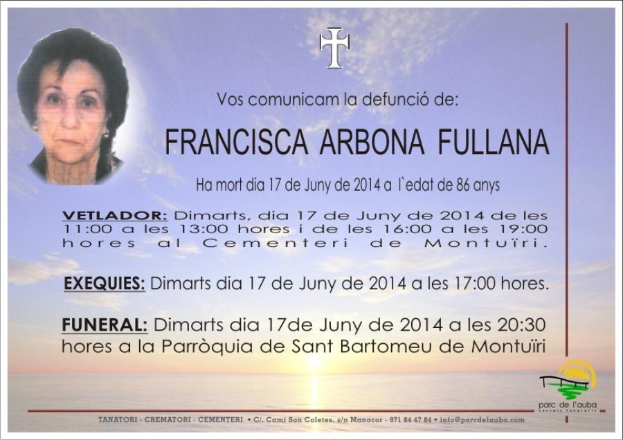 FRANCISCA ARBONA FULLANA