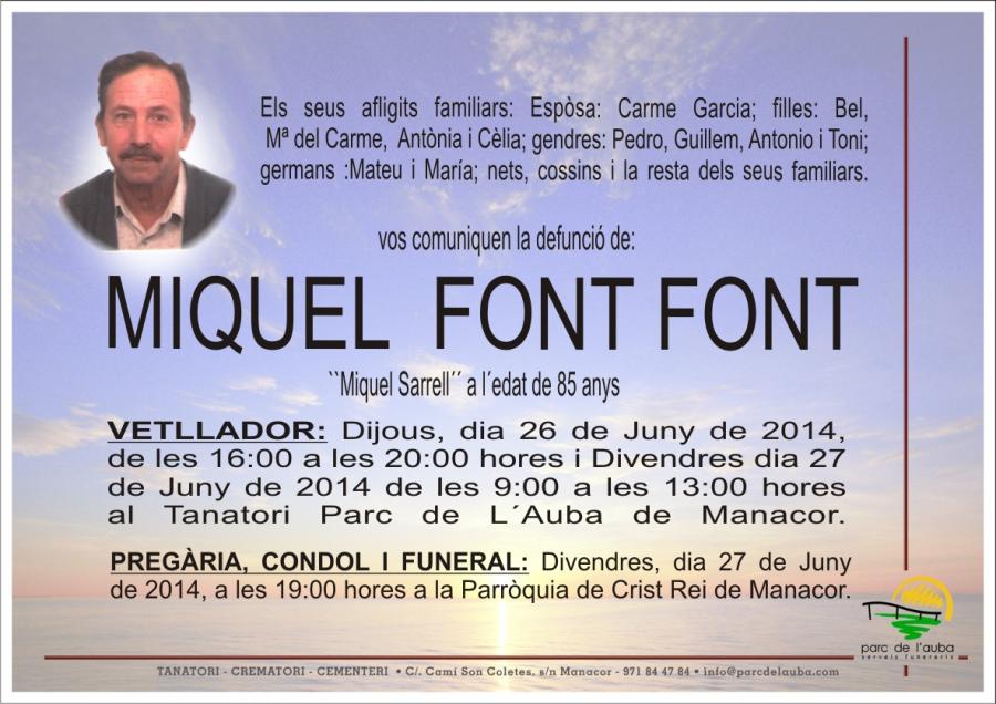 MIQUEL FONT  FONT