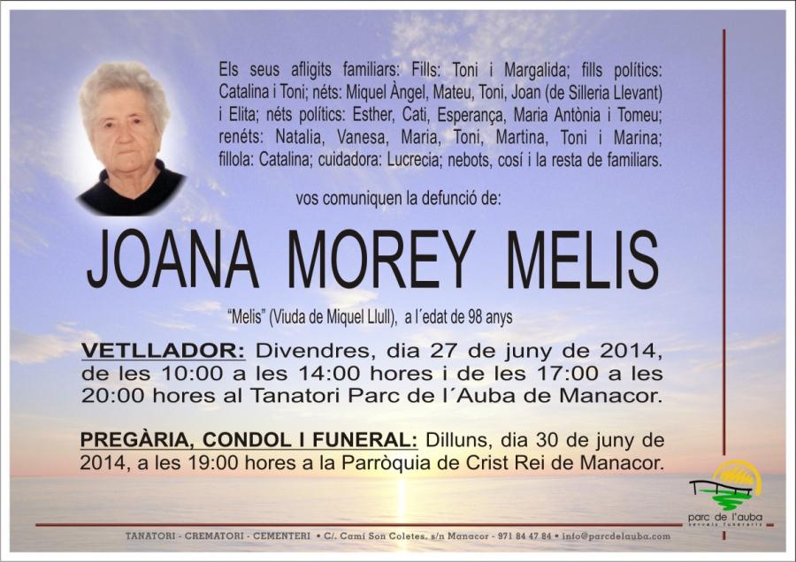 JOANA MOREY  MELIS