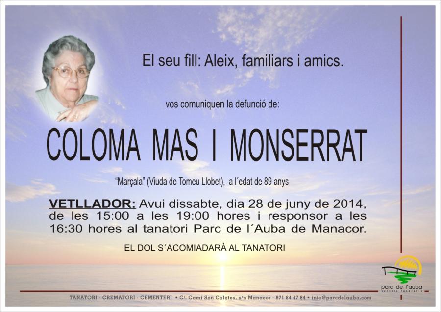COLOMA MAS I MONSERRAT