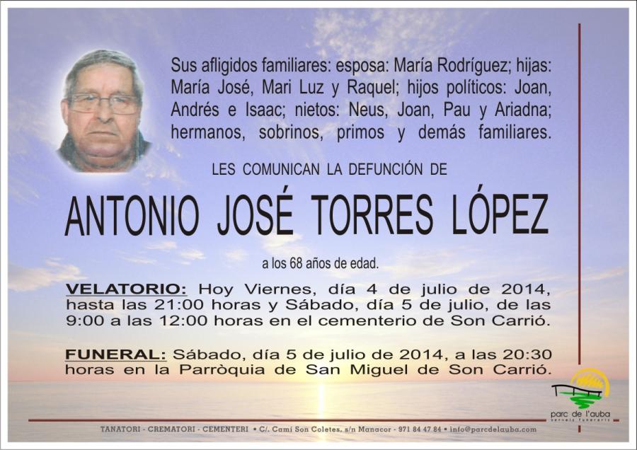 ANTONIO  JOSÉ TORRES  LÓPEZ
