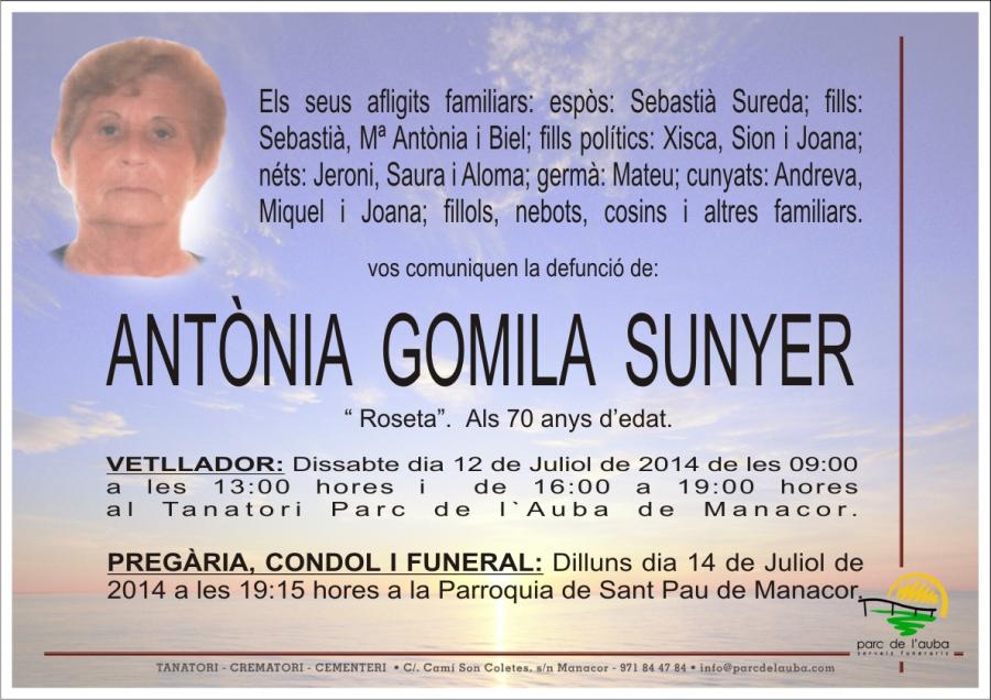 ANTÃ'NIA GOMILA SUNYER