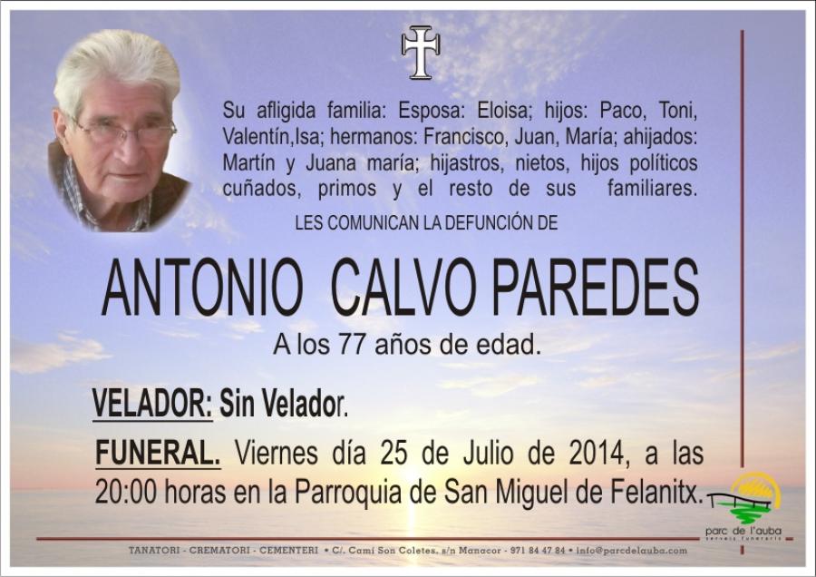 ANTONIO CALVO PAREDES