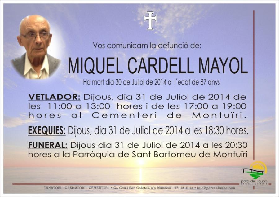 MIQUEL CARDELL MAYOL