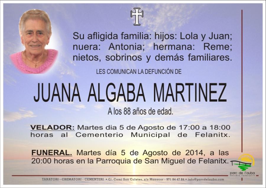 JUANA ALGABA MARTINEZ
