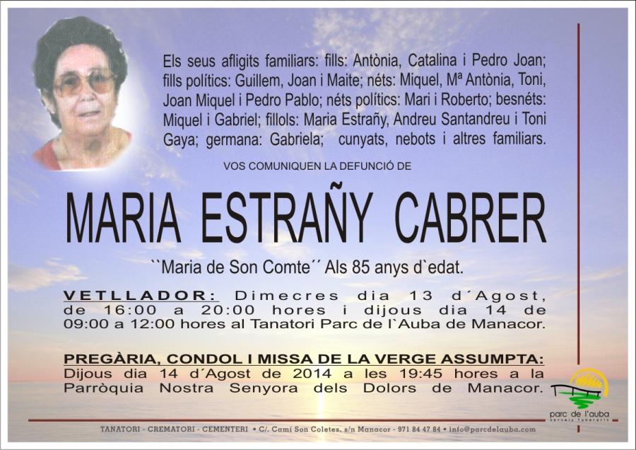 MARIA ESTRAÑY CABRER