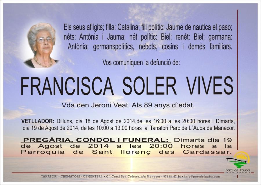 FRANCISCA  SOLER VIVES