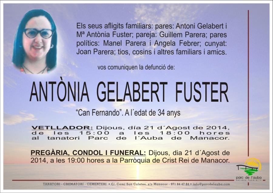 ANTÃ'NIA  GELABERT FUSTER
