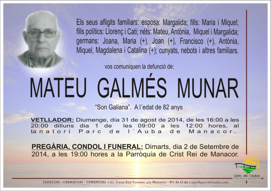 MATEU GALMÉS MUNAR