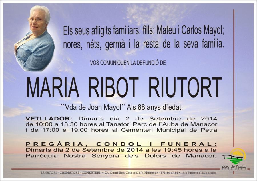 MARIA RIBOT RIUTORT