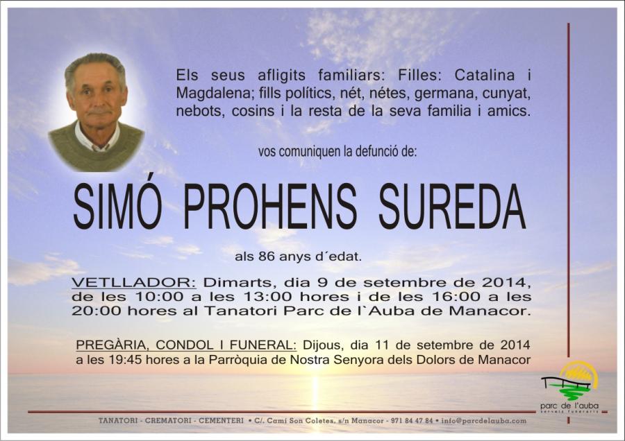 SIMÓ PROHENS  SUREDA