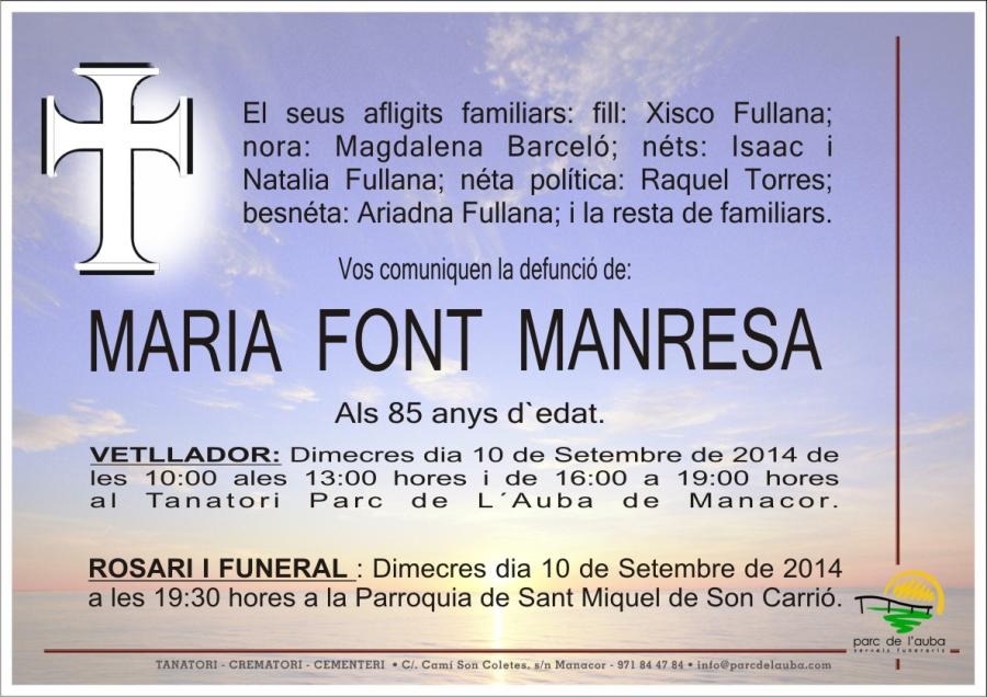 MARIA  FONT MANRESA