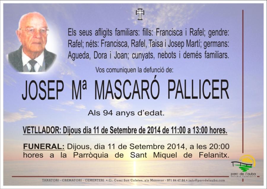 JOSEP Mª  MASCARÓ PALLICER
