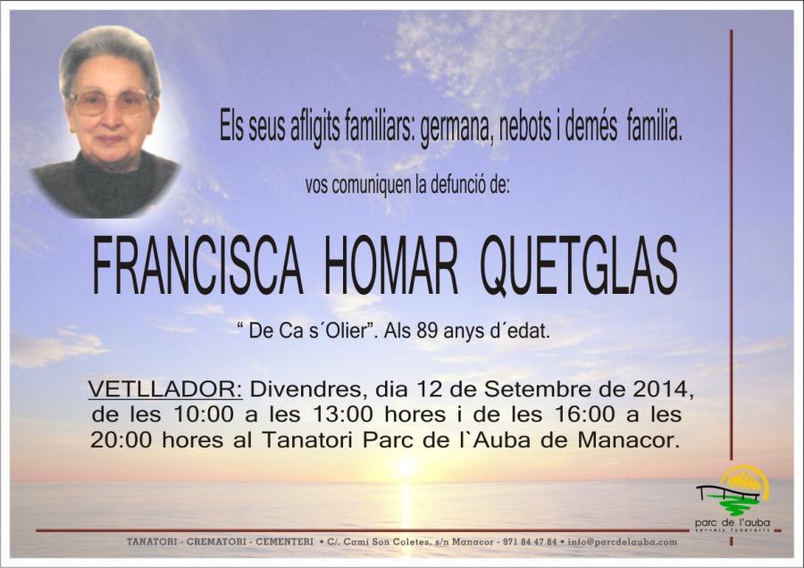FRANCISCA HOMAR QUETGLAS