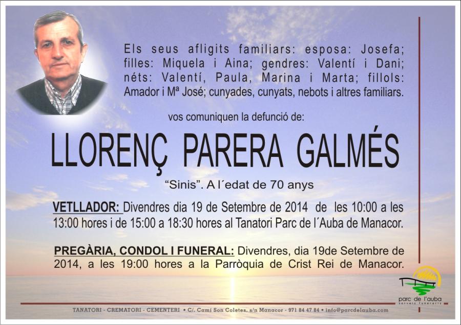 LLORENÇ PARERA GALMÉS