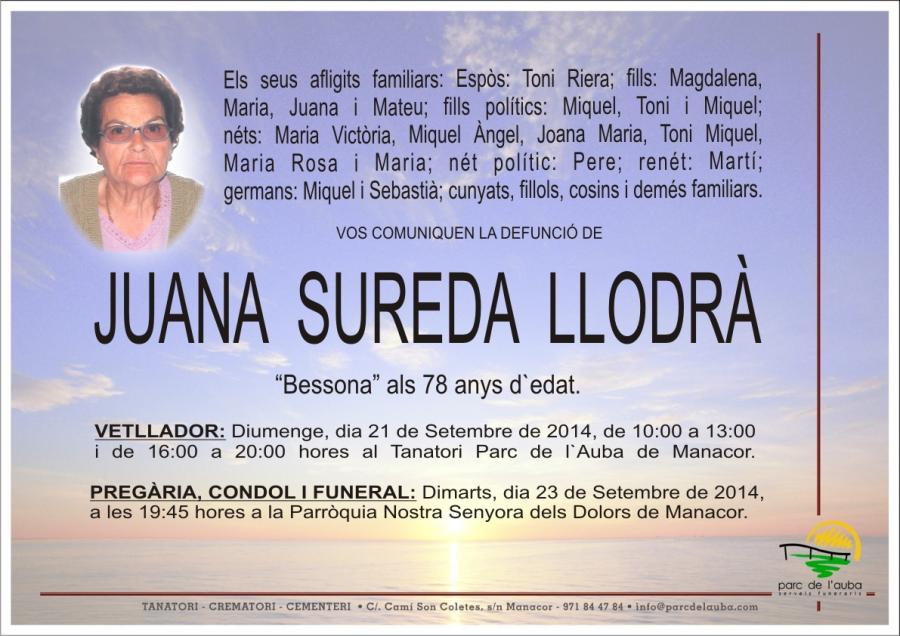 JUANA  SUREDA  LLODRÀ